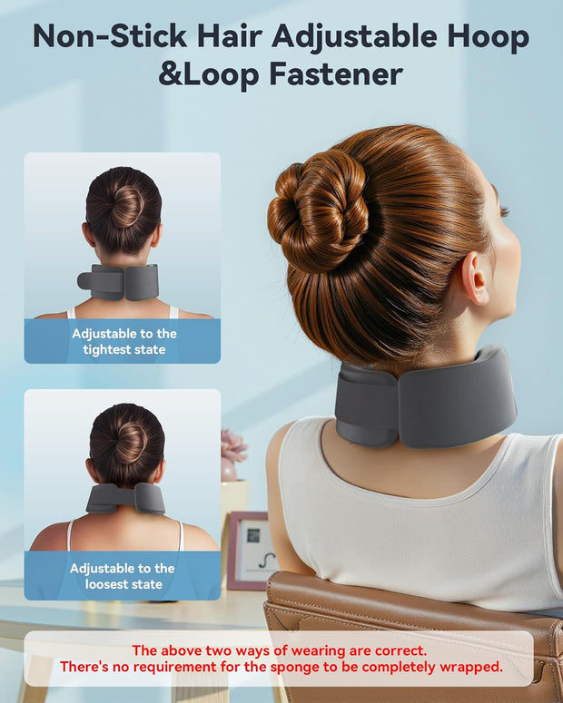 Neck Brace for Sleeping, For Relief Neck Pain and Provide Support Soft Cervical Collar, Neck Support Keep Vertebrae Stable & Aligned Relief of Cervical Spine Pressure Gray (Medium Size)