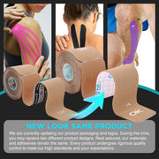 OK TAPE 4 Rolls Kinesiology Tape Precut, Cotton Elastic Athletic Tape Latex Free,20 Strips per Roll 2in x 16ft,Muscle Support,Mixcolor