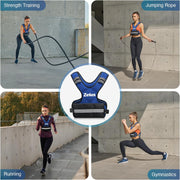 ZELUS Weighted Vest for Men and Women | 4-10lb/11-20lb/20-32lb Vest with 6 Ironsand Weights for Home Workouts | Adjustable Body Weight Vest Exercise Set for Cardio and Strength Training