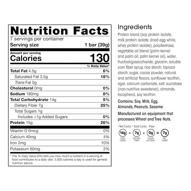 Wonderslim High Fiber Protein Bars, Fluffy S'more Crisp | 15g Protein, 8g Fiber | Low Sugar, Low Carb | Healthy Indulgence | Satisfying, Supports Energy & On-the-Go Convenience, 7 Pack