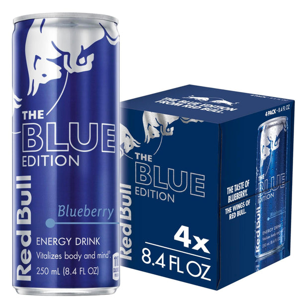 Red Bull Sea Blue Edition Energy Drink, Juneberry, with 80mg Caffeine plus Taurine & B Vitamins, 8.4 Fl Oz, Pack of 24 Cans