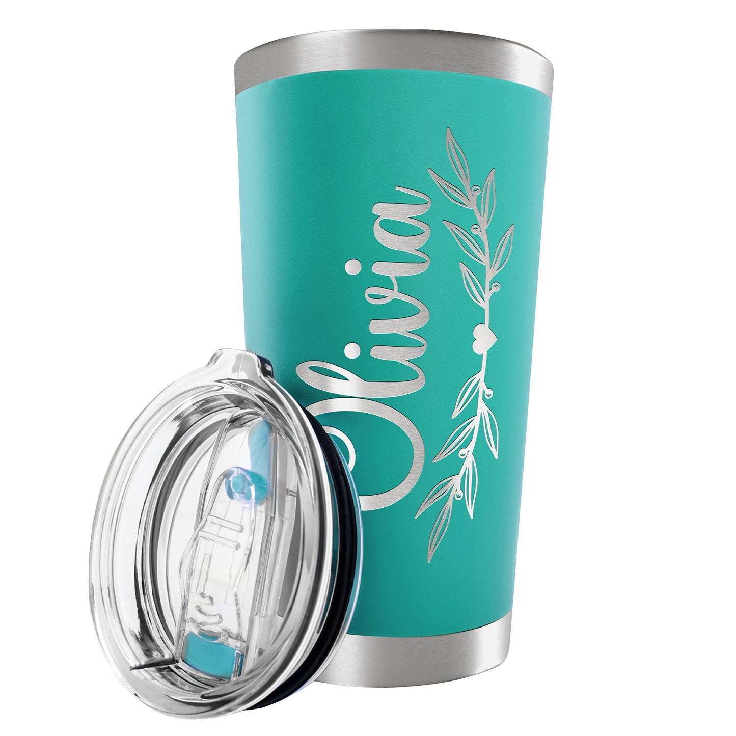 Be Burgundy Personalized Tumbler with Engraved Name - 12 Designs, 20 Oz Coffee Tumbler with Slider Lid, Black - Double Wall Insulated, Personalized Gifts for Him