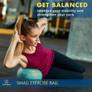ProBody Pilates Small Exercise Ball - 9 Inch Workout Ball for Stability, Barre, Yoga, Core & Physical Therapy