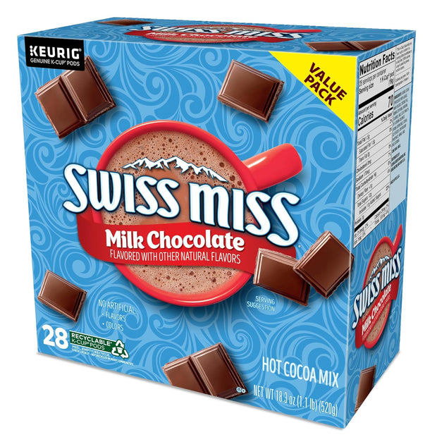 Swiss Miss Milk Chocolate Hot Cocoa, Single-Serve Keurig K-Cup Pods, Hot Chocolate, 44 Count