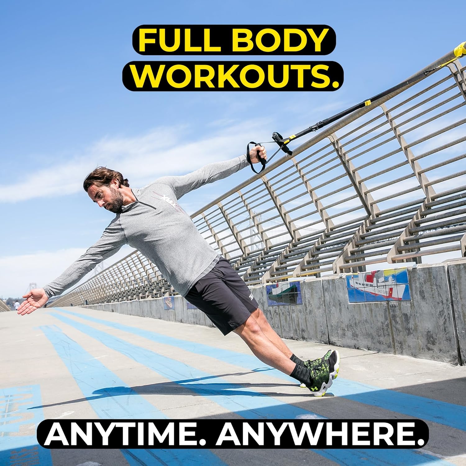 TRX GO Suspension Trainer, At Home, Portable Gym Workout, For Strength Training, Full Body Exercise Equipment