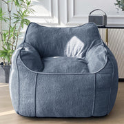 MAXYOYO Giant Bean Bag Chair for Adults, Stuffed Living Room Bean Bag Chair with Armrest, Large Fluffy Bean Bag Sofa with Filler, Accent Chair Sofa Floor Chair with Pocket for Dorm Reading, Beige