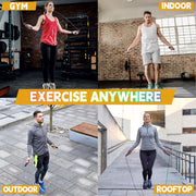 Jump Rope for Women Men Kids, Adjustable Skipping Rope with Ball Bearings, Professional Jumping Rope with Foam Handles, Tangle-Free Rapid Speed Jump Ropes for Fitness Workout Boxing Exercise