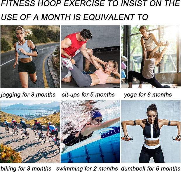 NEOWEEK 2lb Exercise Hoops for Adults, Adjustable Hoola Weighted Hoop, Detachable Section Soft Fitness Hoop for Weight Loss, Fat Burning, Home Gym Core Workout