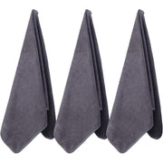 Microfiber Gym Towels Bigger Size Super Soft for Exercise Fitness, Sports, Workout, 380-GSM 15-Inch x 31-Inch Quick-Drying Towels (3 Pack, Grey+Blue+Purple)