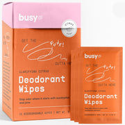 Refresh Line Deodorant Wipes - 15ct Deodorant for Women with Zinc, Probiotics & Prebiotics - Individually Wrapped - Sweat Wipes to Naturally Cleanse Skin & Remove Sweat & Odor