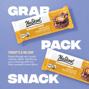 NuSkool Snacks Chocolate Peanut Butter Keto Friendly Protein Krunch Bars (12 Pack) - 7g Fiber, 10g Clean Plant-Based Protein, 3g Net Carbs - Gluten-Free, Non-GMO, Vegan, Low Carb Keto Healthy Breakfast Snack