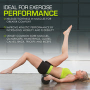 ProsourceFit High Density Foam Rollers 12 - inches Long, Firm Full Body Athletic Massage Tool for Back Stretching, Yoga, Pilates, Post Workout Muscle Recuperation, Black/Green