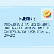 Sanpellegrino CIAO Peach Sparkling Water, Low-Calorie Italian Sparkling Water with Real Fruit Juices, 0g Added Sugar, 24-Pack