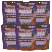 Wholly Balls Protein Bites – Healthy Plant-Based Snack – High Protein, Low Sugar, Gluten-Free Energy Balls (Pack of 6, Sampler Pack)