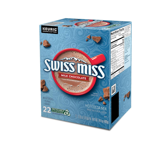 Swiss Miss Milk Chocolate Hot Cocoa, Single-Serve Keurig K-Cup Pods, Hot Chocolate, 44 Count