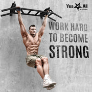 Yes4All Multi-Grip Wall Mount Pull-Up Bar, 16 Inches & 24 Inches Reversible Stud and Wall Compatibility Mounted Pull Up Bar Design, Solid Construction Strength Training