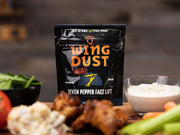 Kosmos Q Seven Pepper Face Lift Spicy Hot Wing Dust, Spicy Chicken Wing Seasoning for Chicken, Fries, Burgers, Queso, Beans & More, Flavorful Heat with 7-Pepper Blend Dry Rub Seasoning Dust, 5 Oz