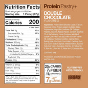 Legendary Foods 22g Protein Pastry - 0g Added Sugar, Low Carb and Gluten Free Keto Snack, Diabetic Friendly High Nutrient Alternative – 8x Double Chocolate Bars