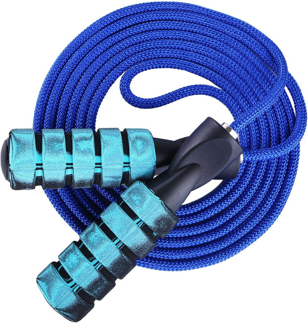 Jump Rope for Women & Men Adjustable Length Cotton Skipping Rope for Adults & Kids Workout Equipment for Weight Loss, Cardio, Boxing & Fitness Suitable for Home, Gym & School Use