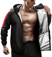 RDX Sauna Suit Weight Loss, REACH OEKO TEX 100 CERTIFIED, Sweat Jacket with Hood, Body Slimming Fitness Workout Men Women