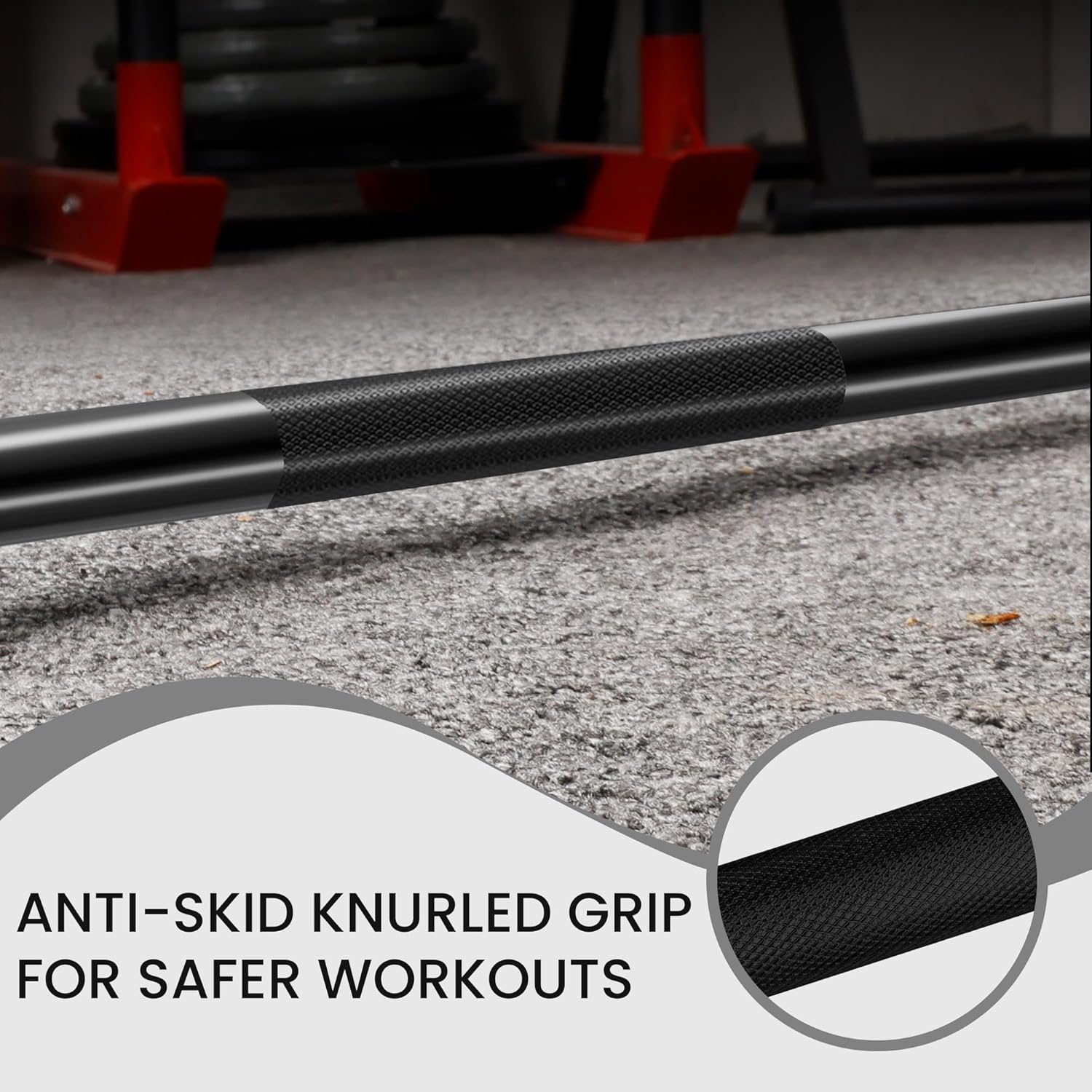 1 Inch Stardard Barbell Bar for Weightlifting and Power Lifting, 300 Pound Capacity, Multiple Size, Multiple Color