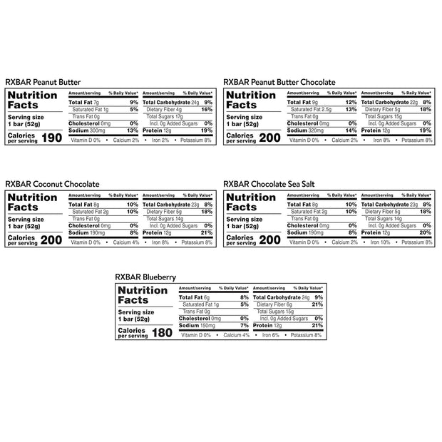 RXBAR Protein Bars, Snack Bars, Variety Pack (10 Count)