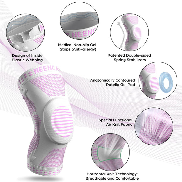 NEENCA Professional Knee Brace for Pain Relief, Medical Knee Support with Patella Pad & Side Stabilizers, Compression Knee Sleeve for Meniscus Tear, ACL, Joint Pain, Runner, Workout - FSA/HSA Eligible