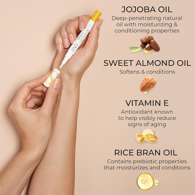 CND SolarOil & RescueRXx, Cuticle Oil Pen, Keratin Nail Treatment Pen, On-the-Go, Travel-Sized