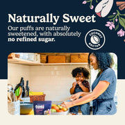 Tosi Crispy Puffs (3oz, 4 Pack), Vegan Crunchy Snacks, 8g Plant Based Protein, Nut-Free, Allergen Friendly, Healthy Snacks for Adults & Kids, Gluten Free Treats, Ancient Grains (Cinnamon Apple)