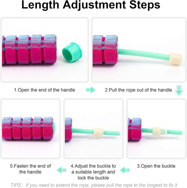 Jump Rope, Weighted Ropeless Skipping Rope for Fitness, Tangle-Free Rapid Speed Cordless Jump Rope Workout for Men, Women, Children…