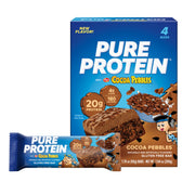Pure Protein Fruity PEBBLES™ Protein Bars – 20g Protein, 3g Sugar, 190 Calories (4 count) Low Sugar* High Protein Snack – Gluten Free - Perfect for a Healthy Snack.
