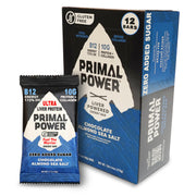 Primal Power Plus Liver Powered Nutrition Bars - B12 Energy Boost, 10g Protein, Vitamins, Minerals, Collagen, Zero Added Sugar, Gluten Free - Pack of 12 (Chocolate Almond Sea Salt Flavor)