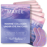 MAREE 24k Gold Under Eye Gels for Dark Circles and Puffiness - Collagen & Hyaluronic Acid Skincare Gel Pads - Gold Eye Patches for Puffy Eyes and Dark Circles - Under Eye Masks - Travel Essentials