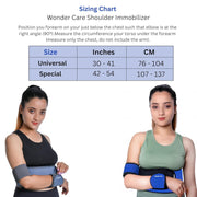 Wonder Care Left Right Shoulder Immobilizer Arm Sling Elastic Brace for Clavicle Collar Bone Dislocation Subluxation Shoulder stabilizer Compression Brace After Rotator Cuff Surgery