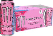 Monster Energy Ultra Fantasy Ruby Red, Sugar Free Energy Drink, 16 Ounce (Pack of 15)