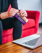 JECA® Almond Dates Energy Bars - Plant-Based Snack with Oats, Almonds, Dates, Peanuts, & Organic Agave Nectar - Vegan, Gluten-Free, Non-GMO - Natural Ingredients - Chewy Texture - 1.8 oz, 12-Pack