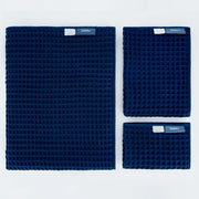 Luxury Japanese Cotton Waffle Bath Towel | Plush, Absorbent, and Quick Dry (Coral Orange, Hand Towel, 32" x 16")