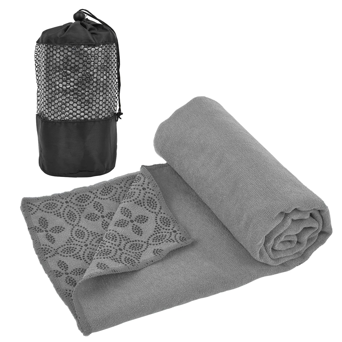 Yoga Towels, Non Slip Hot Yoga Mat Towel with Grip Dots,Super-Absorbent Soft Microfiber Yoga Blanket for Pilates, Fitness and Workout 72inch x 24inch
