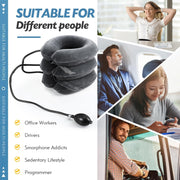 Neck Stretcher, Cervical Traction Device, Neck Traction Device, Neck Pain Relief, Adjustable Inflatable Neck Brace & Neck Stretcher Cervical Traction, Neck Decompression Home Use (Purple)