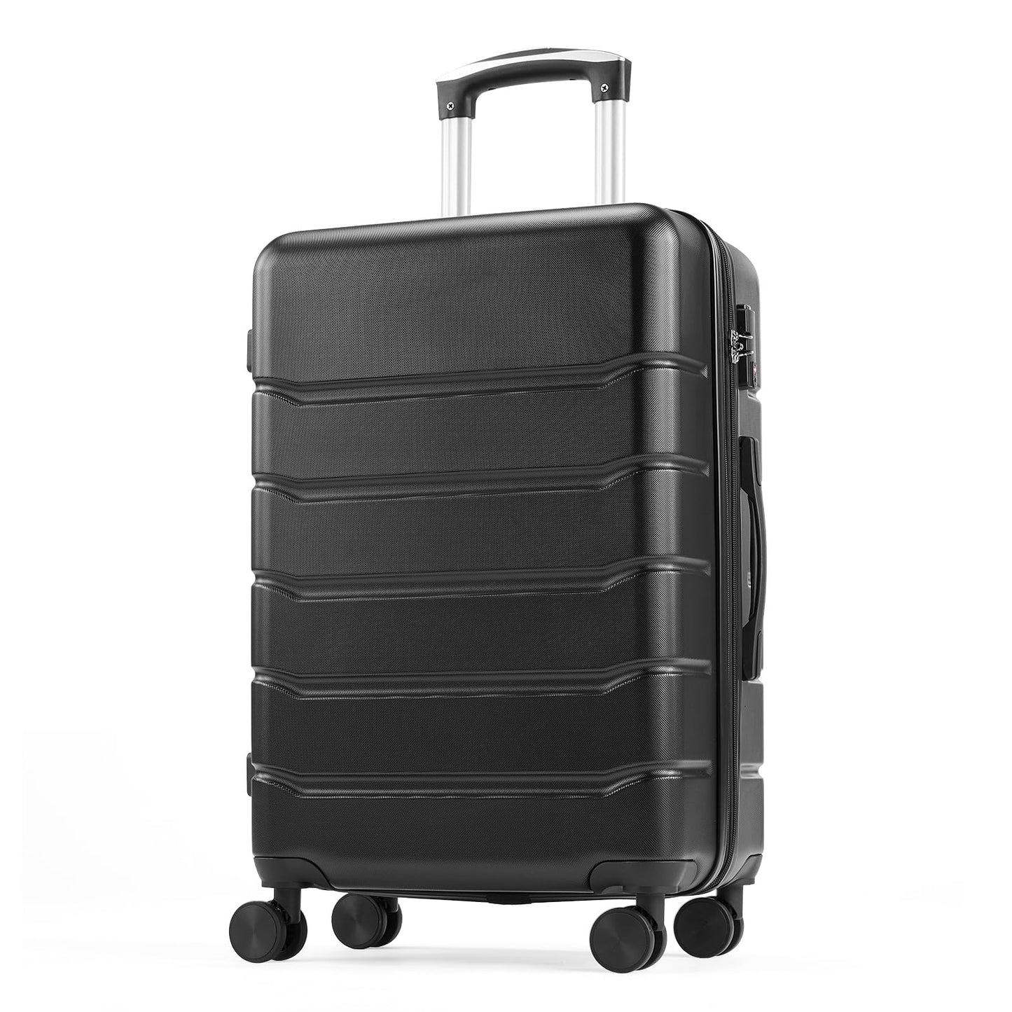 OLIXIS 3-Piece Luggage Set, 20/24/28 Inch Hardside Suitcases with Spinner Wheels, Lightweight ABS Hard Shell Travel Luggage, TSA Approved Lock, Expandable Carry-On & Checked Luggage–Blue