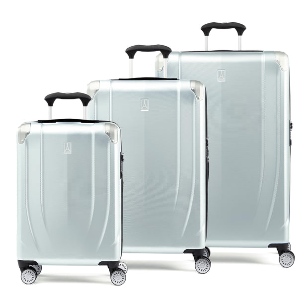 Travelpro Pathways 3 Hardside Expandable Luggage, 8 Spinner Wheels, Lightweight Hard Shell Suitcase, Cloud Grey, Checked Medium 25 Inch