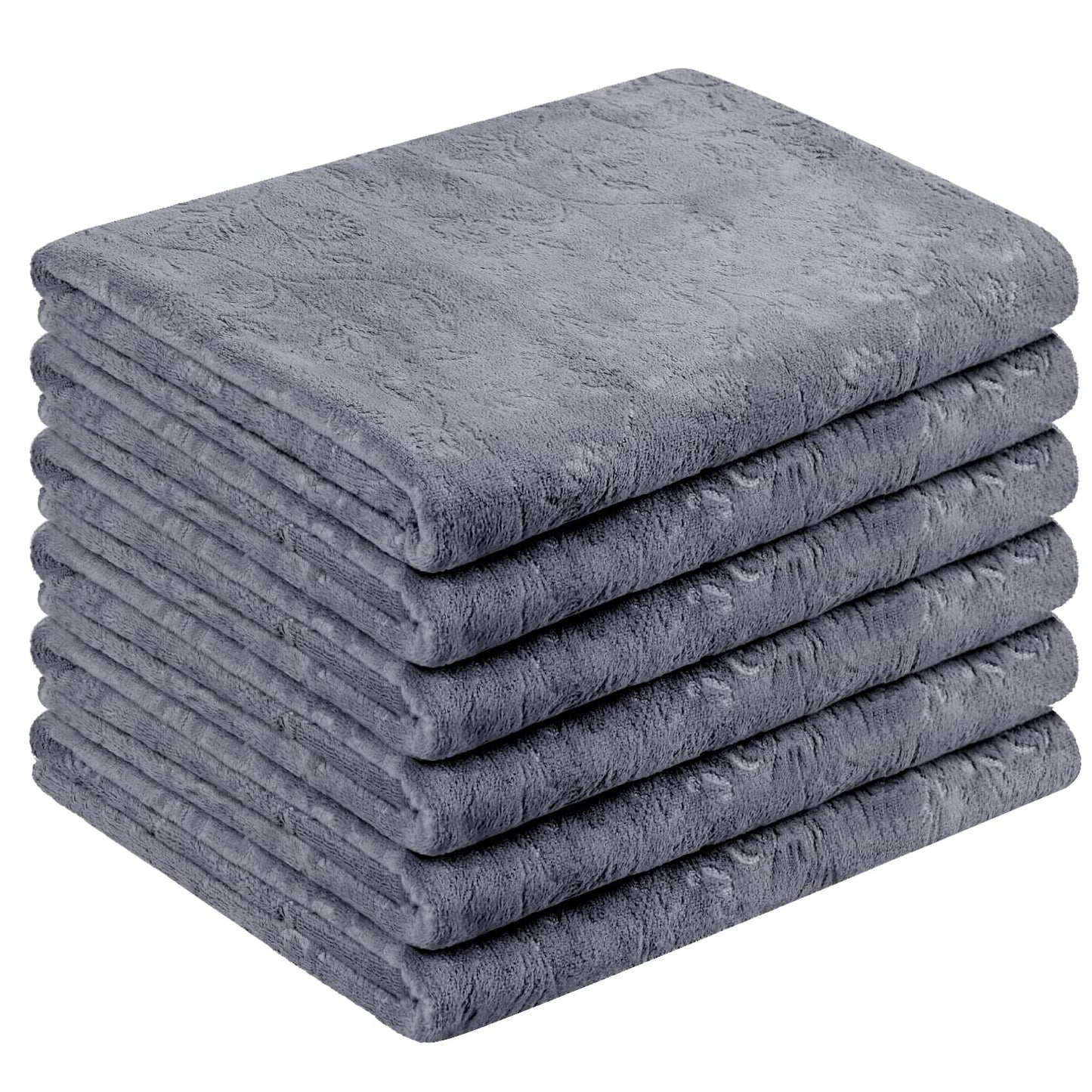 JML Microfiber Bath Towels, Oversized, Ultra Soft, Super Absorbent and Fast Drying, No Fading Large Bathroom Towel Set for Sport, Travel, Fitness, SPA and Yoga (Coral Fleece - Blue, 30 in x 60 in)
