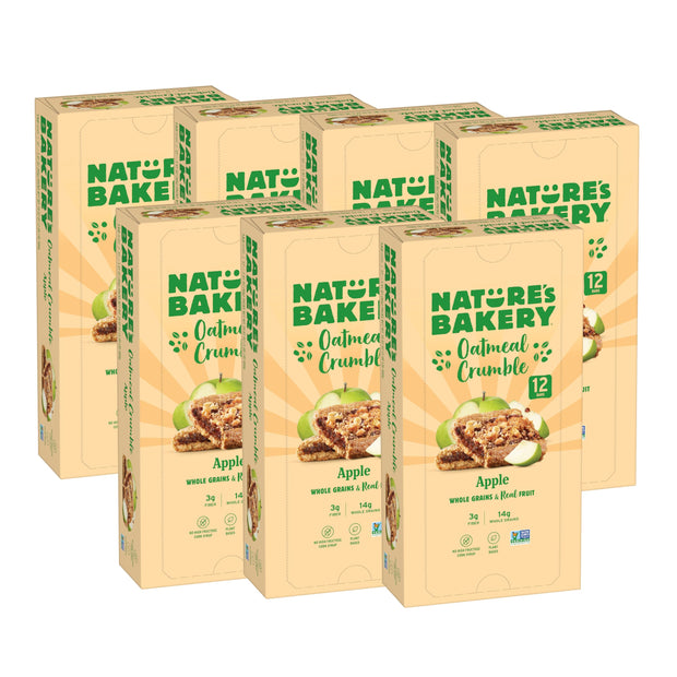 Nature's Bakery Oatmeal Crumble Bars, Strawberry, Real Fruit, Vegan, Non-GMO, Breakfast Bar, 7 Boxes With 12 Bars, 84 Count