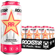 Rockstar Pure Zero Energy Drink,3 Flavor Pure Zero Variety Pack 2, 0 Sugar, with Caffeine and Taurine, 16oz Cans (12 Pack) (Packaging May Vary)