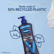 Vaseline Men Cooling Hydration 3-in-1 4 Pack for Dry Skin Face, Hands & Body Lotion for Men with Menthol & Ultra-Hydrating Lipids 20.3 oz