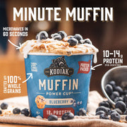 Kodiak Cakes Minute Muffins, Mountain Blueberry, 2.29 Ounce (Pack of 12) (Packaging May Vary)