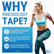 OK TAPE Synthetic Kinesiology Tape, 20 Strips Precut K Tape, Waterproof, Elastic Athletic Tape for Pain Relief & Muscle Support, Reflective Design, 2" x 10" -Beige