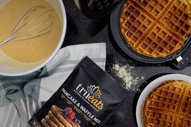 TruEats Pancake & Waffle Mix: Diabetic Friendly, Protein & Fiber Rich, Low Glycemic & Gluten Free, No Sugar Added, Vegan Friendly, Dairy Free, Plant Based, Sweetened with Monk Fruit Sweetener