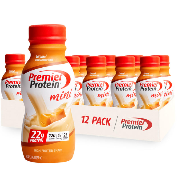 Premier Protein Shake MINIs, Chocolate, 22g Protein, 120 Calories, 1g Sugar, 8.75fl oz, Pack of 12