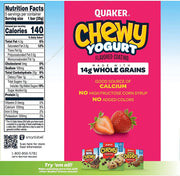 Quaker Yogurt Chewy Granola Bar, Strawberry, 5 Bars , net weight 6.1 ounce (Pack of 6) (Packaging may vary)